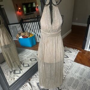Gold party dress